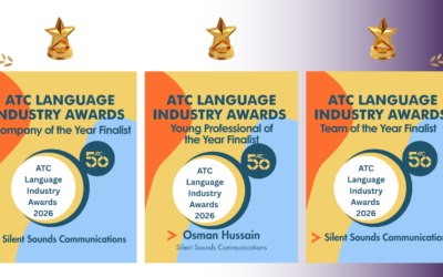 Silent Sounds Communications announced as Finalists in three categories of the ATC Language Industry Awards